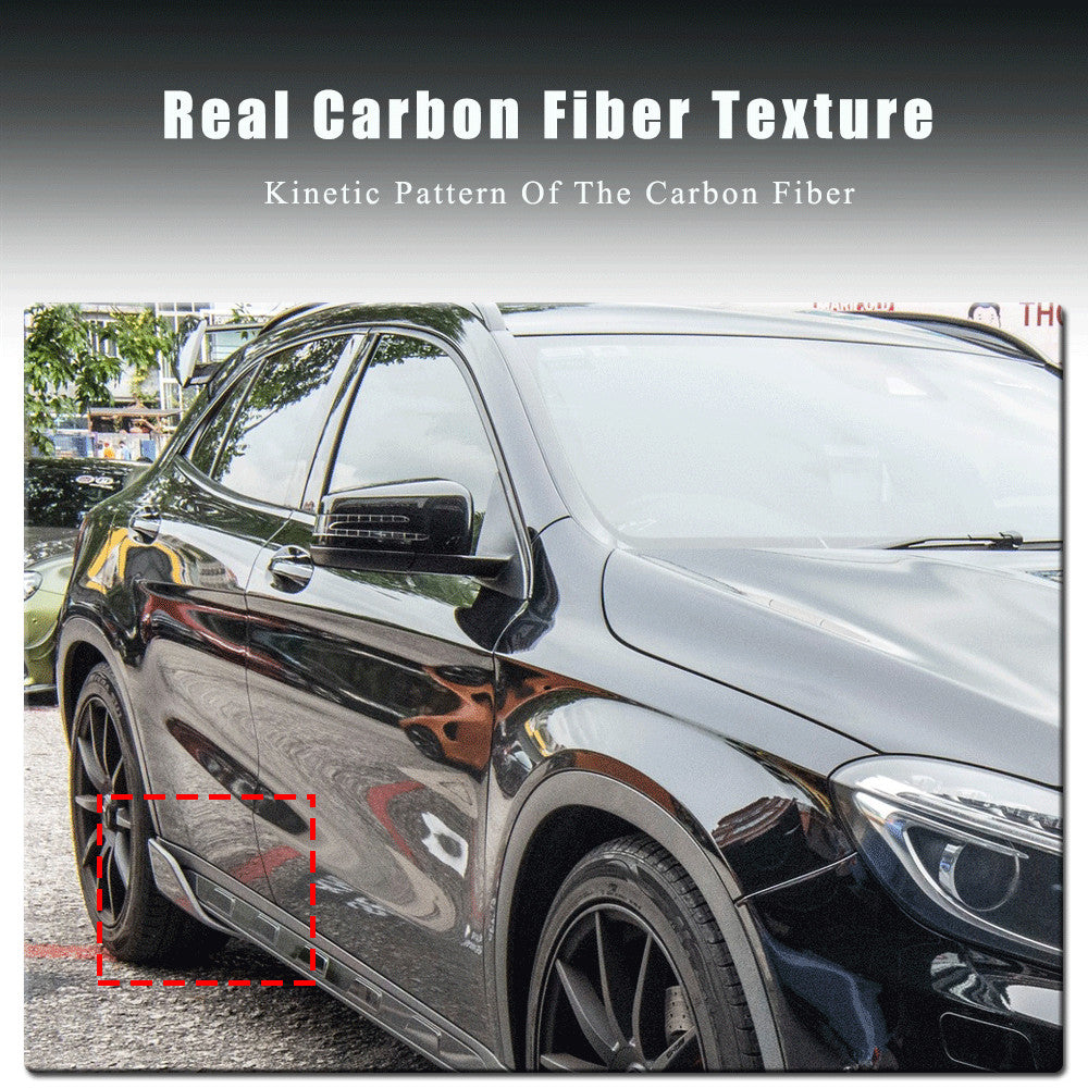 for Benz GLA250 GLA45 2015-2019 Forged Carbon Fiber Side Skirts Splitter Lip