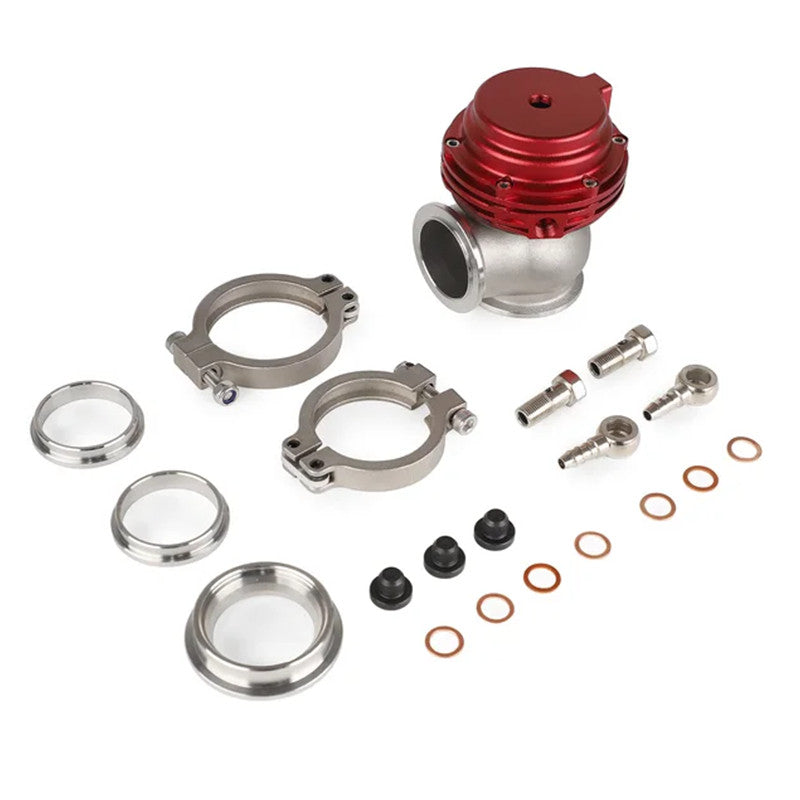 Red 38 mm external turbine Wastegate V-band flange 22PSI for manifold universal application
