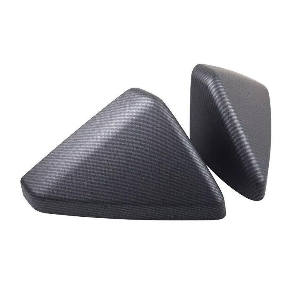 2x for Tesla Cybertruck 24+ Carbon Fiber Matte Rear View Side Mirror Cover Trim