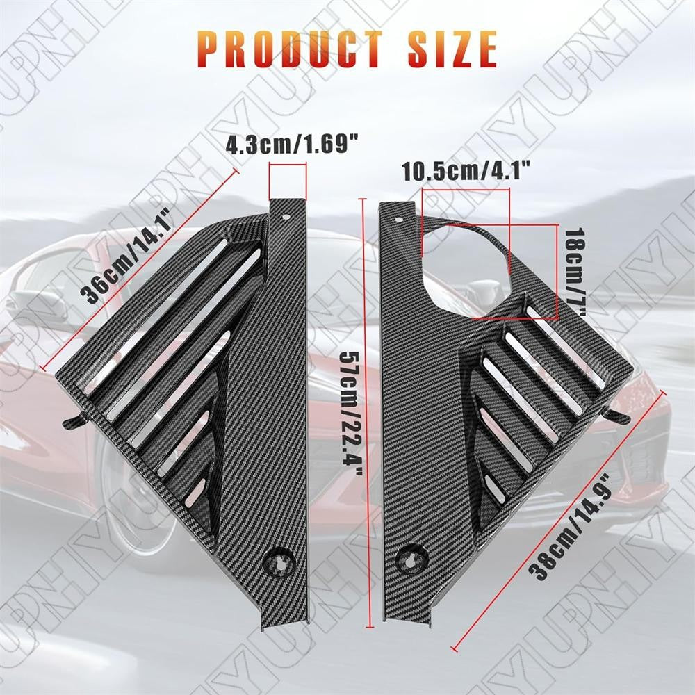 Carbon Fiber Look Engine Bay Panel Cover For Chevy for Corvette C8 20-24