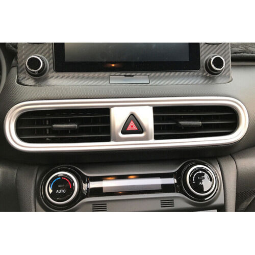 for Hyundai Kona 2018-2022 Matte ABS Central Console Air Outlet Vent Frame Trim
