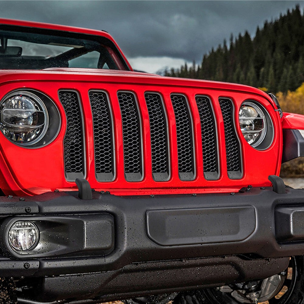 Front Bumper Tow Hook Covers for Jeep for Wrangler JK JL Gladiator JT 07-23 Black