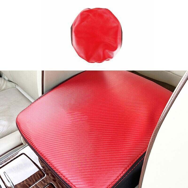for Nissan Armada Patrol 17-2024 Middle Console Armrest Box Cover Red PU Leather