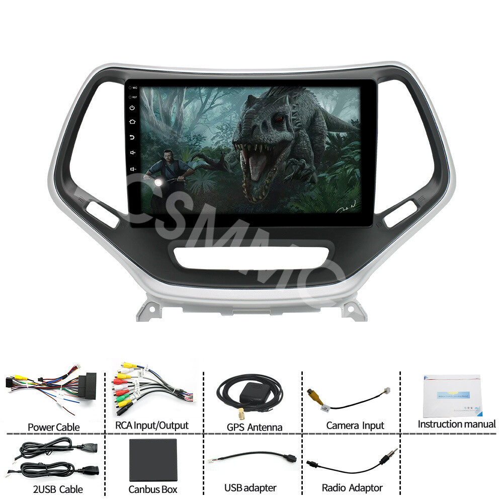 Fit for Jeep Cherokee 2013-2020 Android 14 Car GPS Player Radio Stereo 4G BT RDS