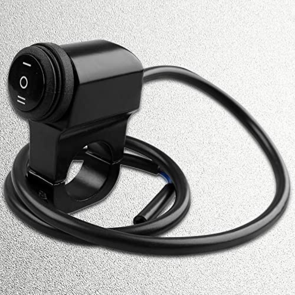 12V Handlebar Headlight Switch 7/8 22-23mm Control CNC Craft Mounting Bracket