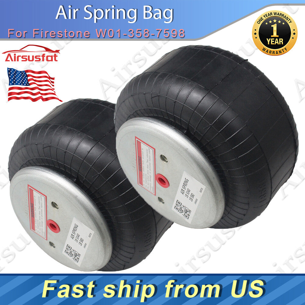 2Pcs for Firestone 1B8-580 Air Suspension Shock Spring Bag Assembly US
