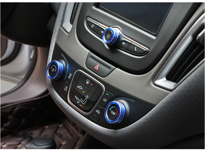 Blue Aluminum Console CD Button Ring Trim For 2016-2020 for Chevrolet Malibu XL