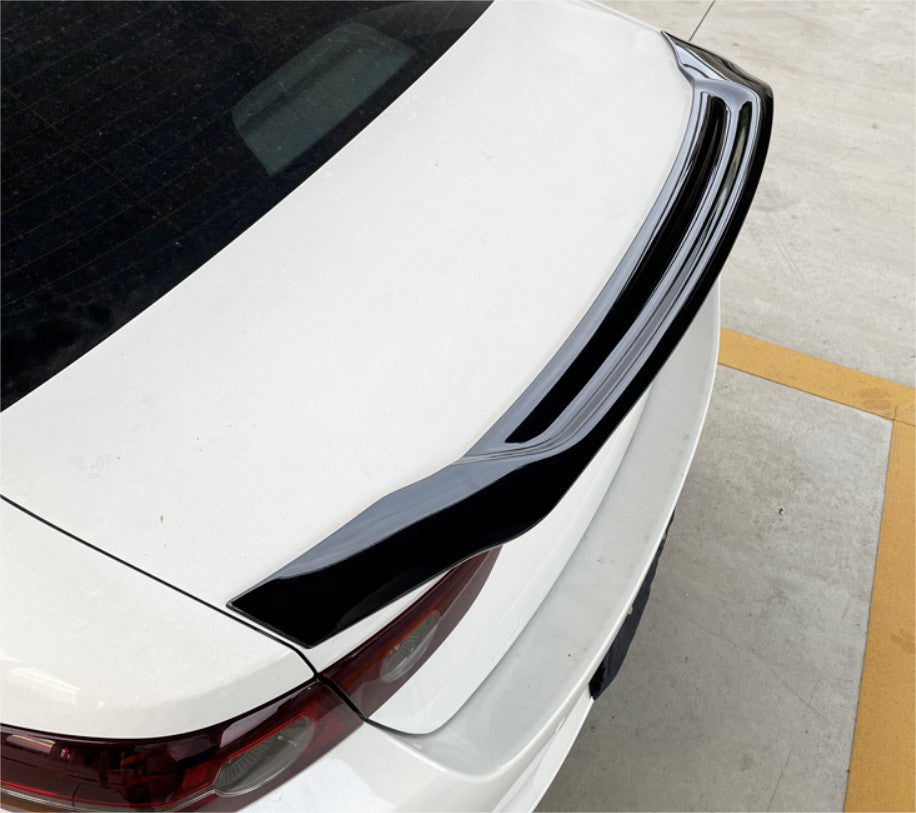 1X ABS Glossy Black R Style Rear Trunk Spoiler Wing Trim For 19-23 for Mazda 3 Sedan