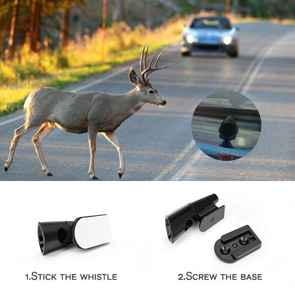 4X Deer Whistles Wildlife Warning Device Animal Sonic Alert Car Safety Accessory
