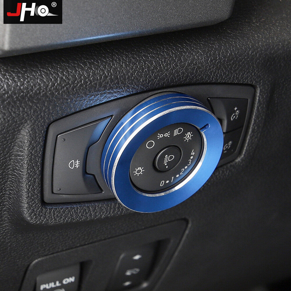 Car Headlight Switch Ring Knob Cover Trim Aluminum for Ford F150 for Mustang Explore
