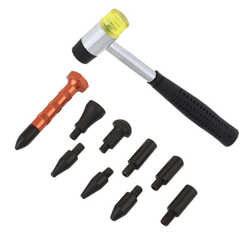 Car Body Pit Dent Removal Tap Down Repair Pen Leveling Rubber Hammer Tool Kit