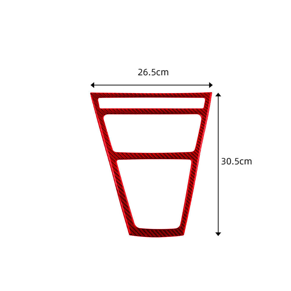 for BMW X3 E83 2004-2010 Central Control Gear Shift Panel Cover Red Carbon Fiber