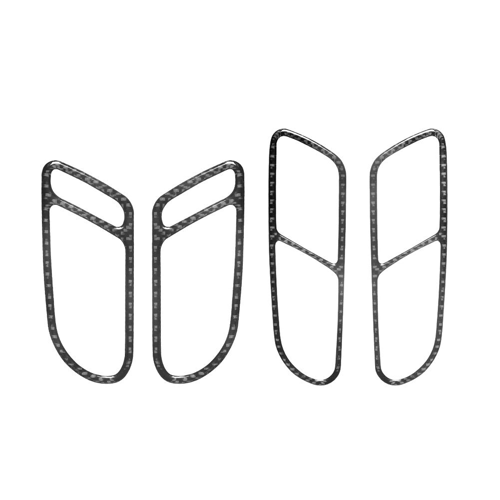 4Pcs Carbon Fiber Door Handle Frame Cover Trim for Volkswagen for Tiguan 2013-2017