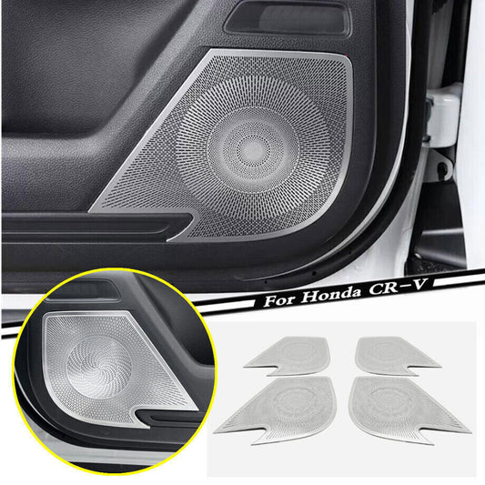 Inner Door Speaker Ring Trim Cover Accessories for Honda CR-V CRV 23-2024 Silver