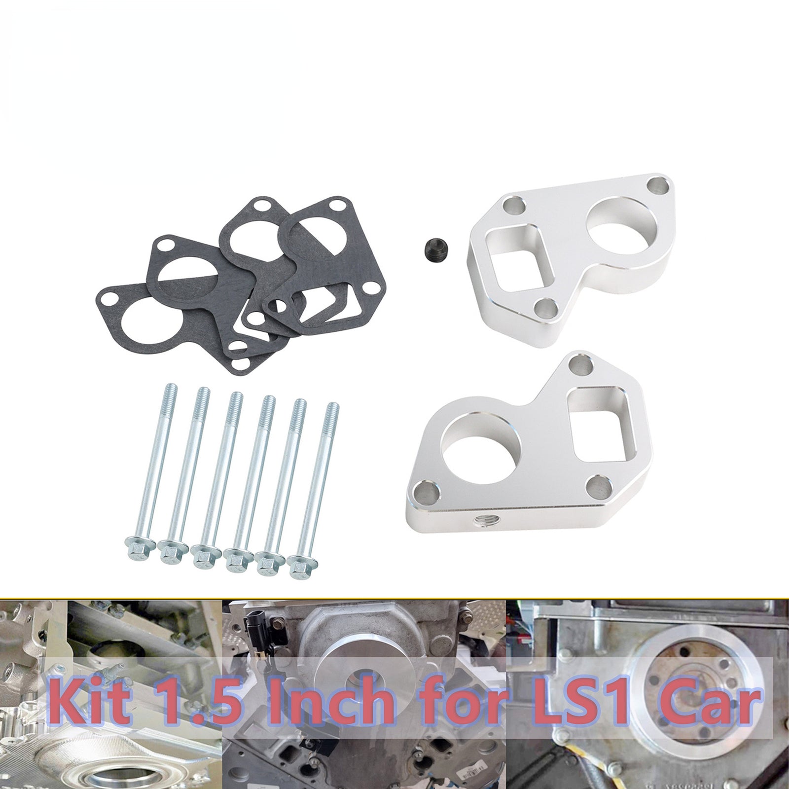1.5 Water Pump Spacer Adapter Swap for Chevy Camaro LSX LS LS2 LQ4 LS1 Truck