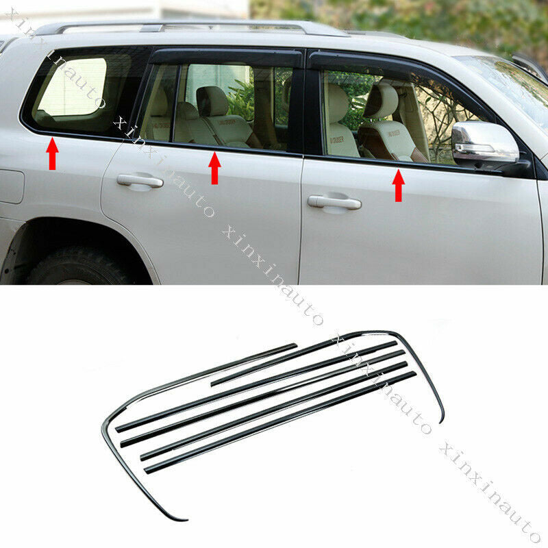 Glossy Black bottom Window Sill Trim Molding Cover for Land Cruiser LC200 08-21
