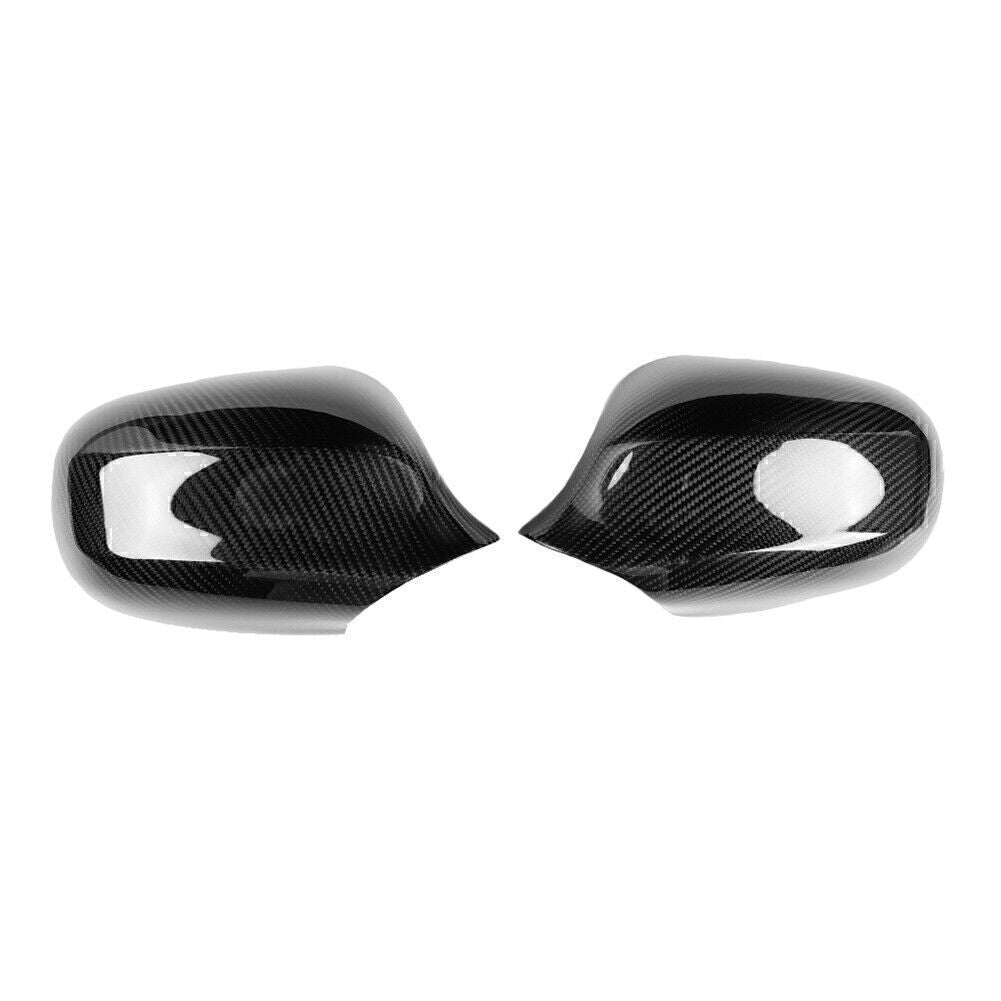 Black Carbon Fiber Side Mirror Cover Trim for BMW E90 E91 3 Serie 2005-2012