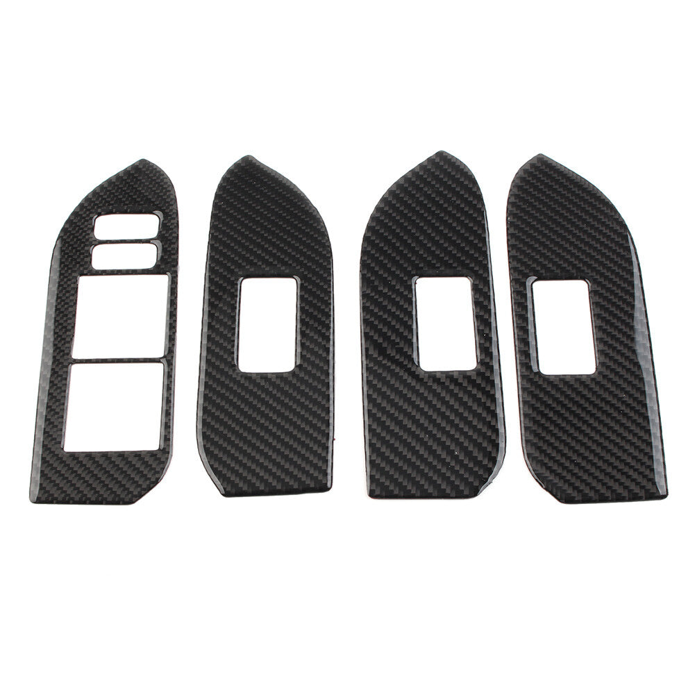 4Pcs Door Window Lift Switch Cover Trim for Toyota for Land Cruiser Prado 10-18 LHD