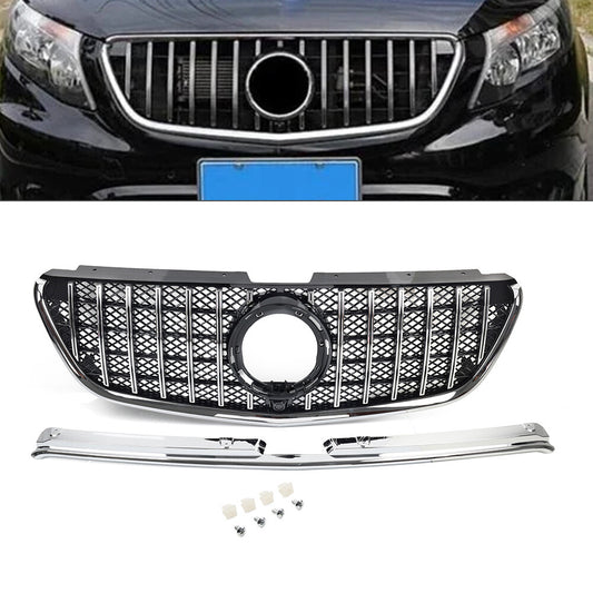 GTR Style Front Bumper Radiator Hood Grille for Benz W447 Metris Vito 2016+ 16