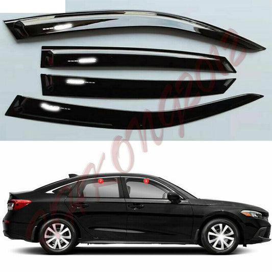 for Honda for Civic Sedan 2022-23 Window Visor Vent Sun Shade Rain Guard Door Visor