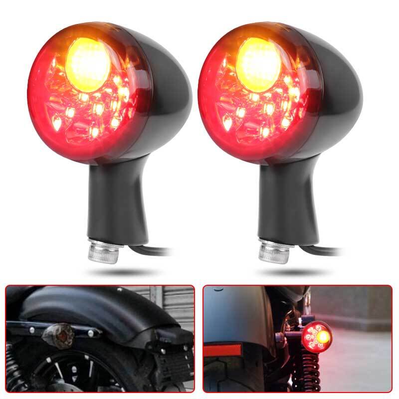 Rear Turn Signals Brake DRL Light Lamp Fit For Sportster XL883 XL1200 1992-2016