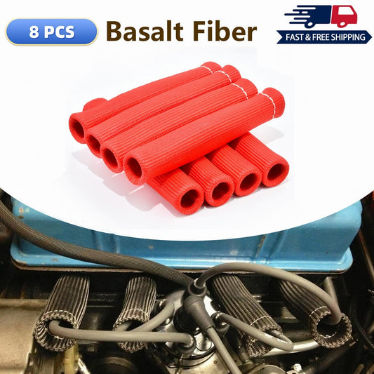 8-Pack Red 2500¡ã 6-inch Spark Plug Line Shoe Protector Heat Insulator