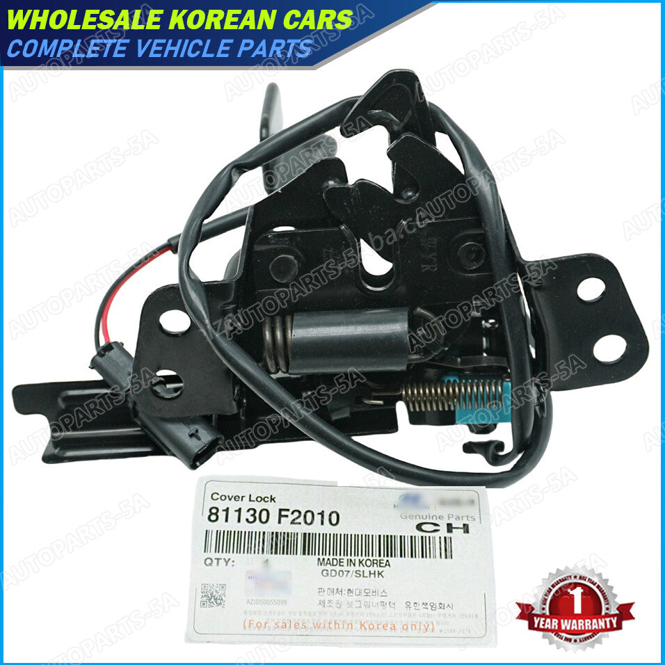 Range hood latch assembly 81130F2010, suitable for 2017-2018 for Hyundai for Elantra 2.0L, new.