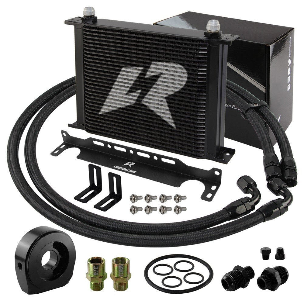 LR 30 Row AN10 Oil Cooler w/Bracket+Filter Adapter Hose Kit 3/416  M201.5 BK