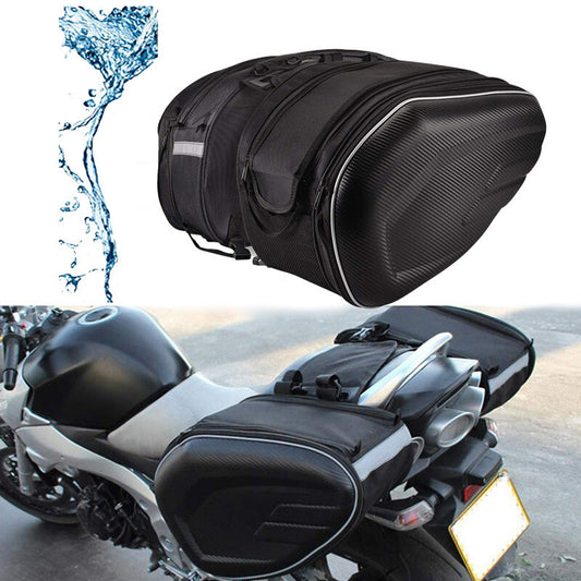 2Pc Waterproof Motorcycle Fuel Tank Bags Baddle Side Bag Tail Luggage Suitcase