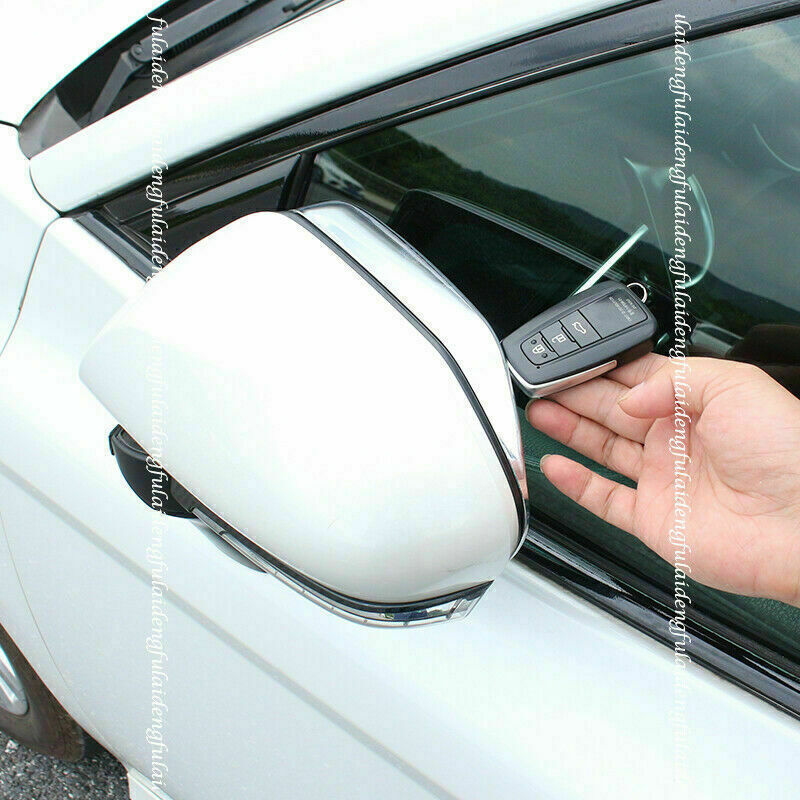 Chrome Rear View Mirror Rain Eyebrow Cover Trims ABS for Toyota RAV4 2019-2024