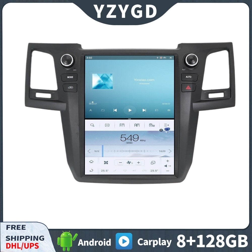 Car Radio for Toyota Fortuner 2007-2015 2Din Stereo Receiver Video Player Screen