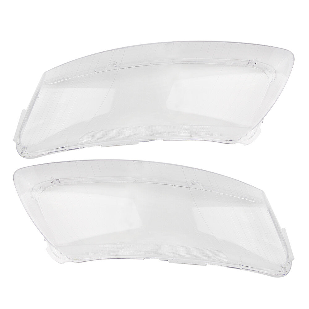 Pair Clear Lens Headlight Lampshades Cover Replacement for Audi A6 C6 2006-2011
