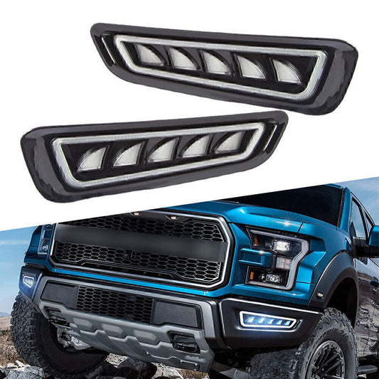 LED Daytime Running Light Turn Signal Fog Lamp Fit for Ford F150 2017-20