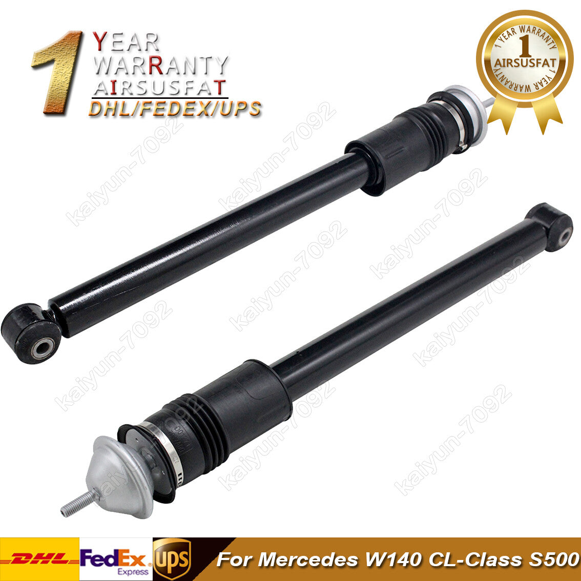 Pair Front Air Suspension Shock Absorbers for Mercedes W140 S500 S600 1403232200