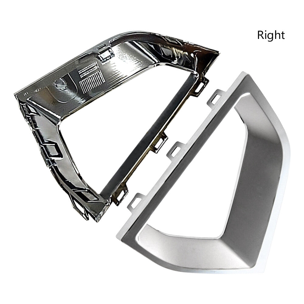 2 Front Bumper Left Right Foglight Frame Trim for G30 5-Series 2021 Chrome
