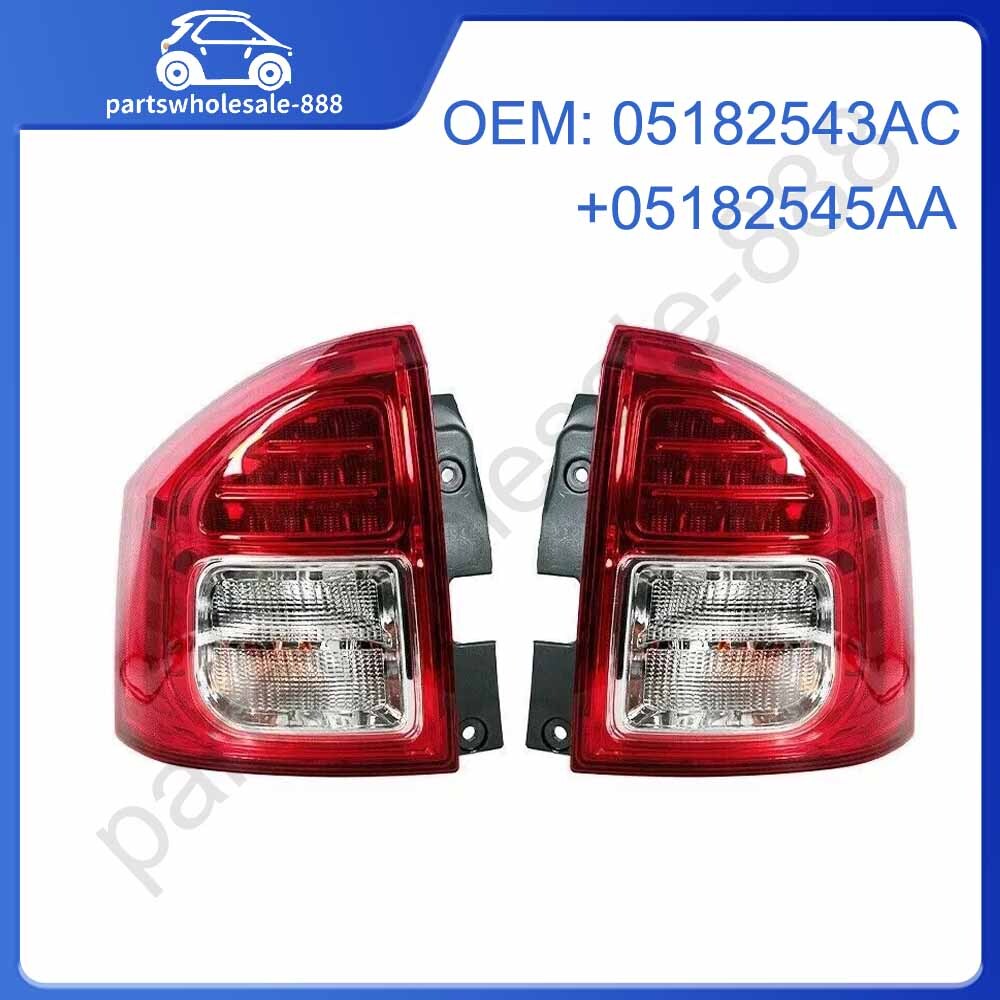 1 Pairs Tail Light Right + Left Side w/ Bulbs for Jeep Compass 2011 2012 2013