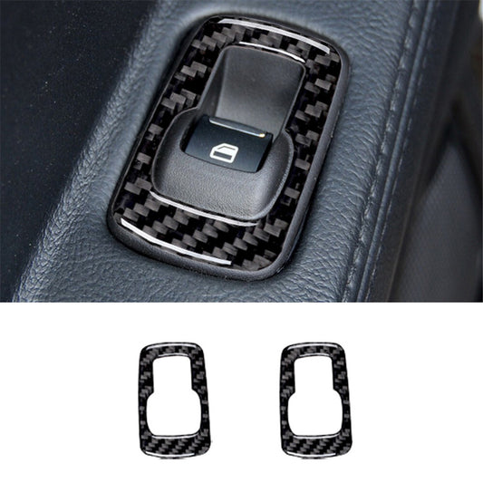 Carbon Fiber Interior Rear Window Button Trim Panel for Ford Explorer 2011-2014