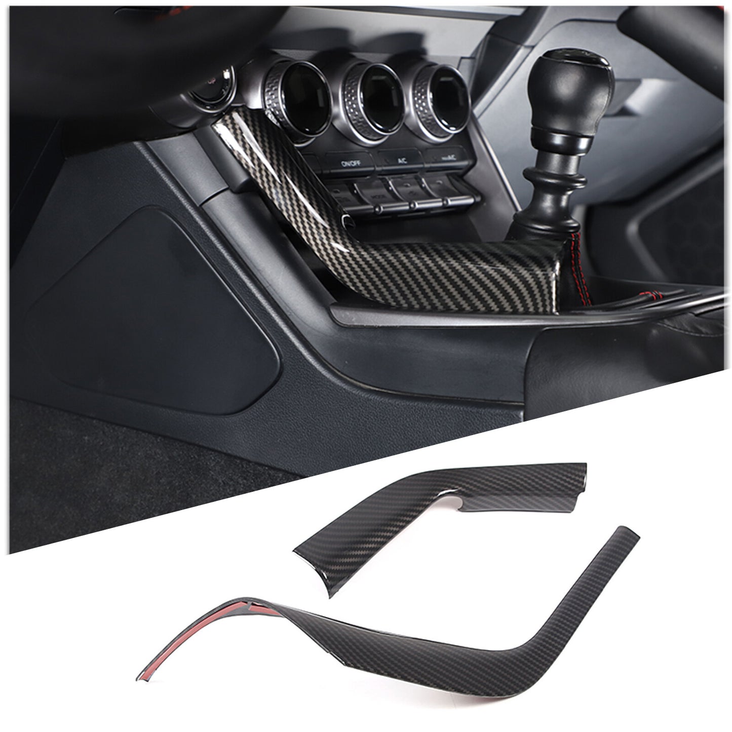 Matte black center dashboard air vent socket cover trim for Toyota Tundra 14-21