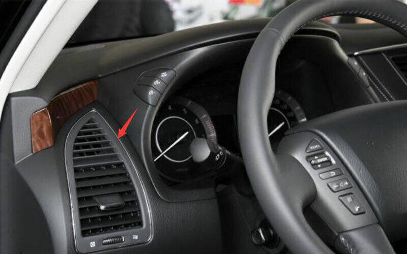 2P Silver Left And Right Air Outlet Vent Trim for Nissan Armada Patrol 2017-2024