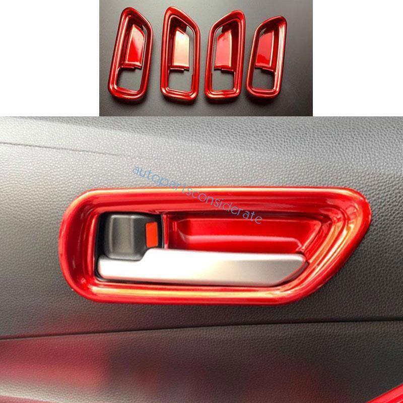for Toyota for Corolla 20-2024 ABS Red Inner Door Handle Bowl Moulding Cover Trim 4X