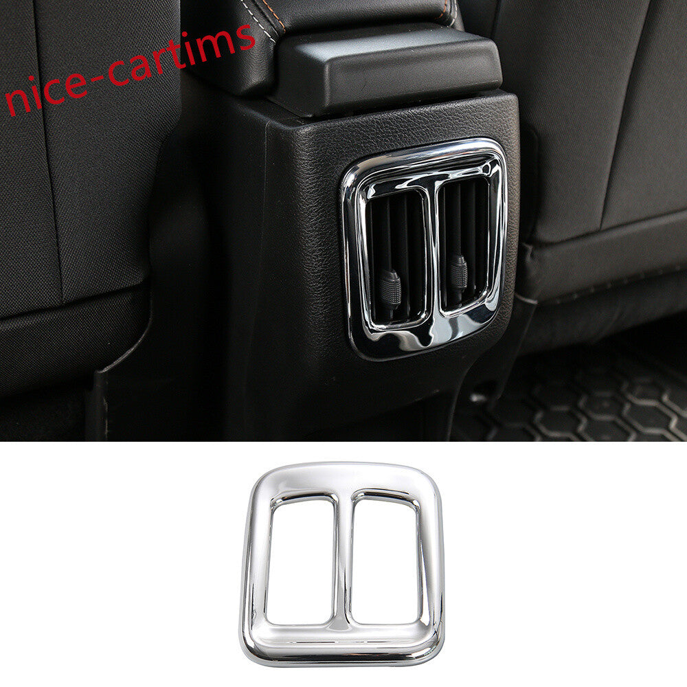 Chrome ABS Rear Air Conditioner Vent Outlet Panel Cover for Jeep Compass 2017-20