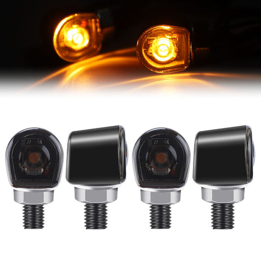 4¡ÁMotorcycle Universal 8mm Front Rear Bullet Turn Signals Blinker Lights LED