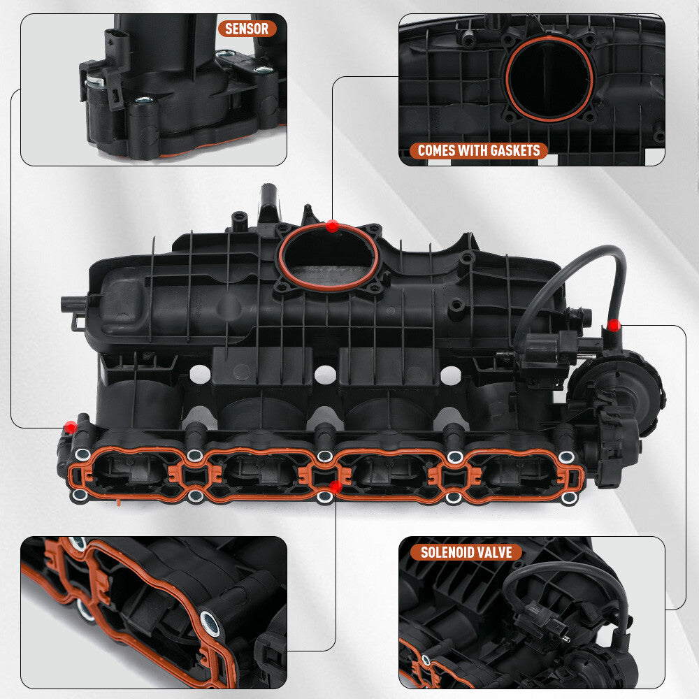 for VW Intake Manifold with Sensor  Solenoid for Volkswagen for Audi for Seat for Skoda 1.8 2.0