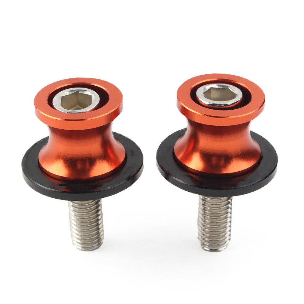 2¢ªCNC Schwingenspulen Slider Stand Schrauben 8MM f¨¹r for KAWASAKI ZX6R 12-21 Orange