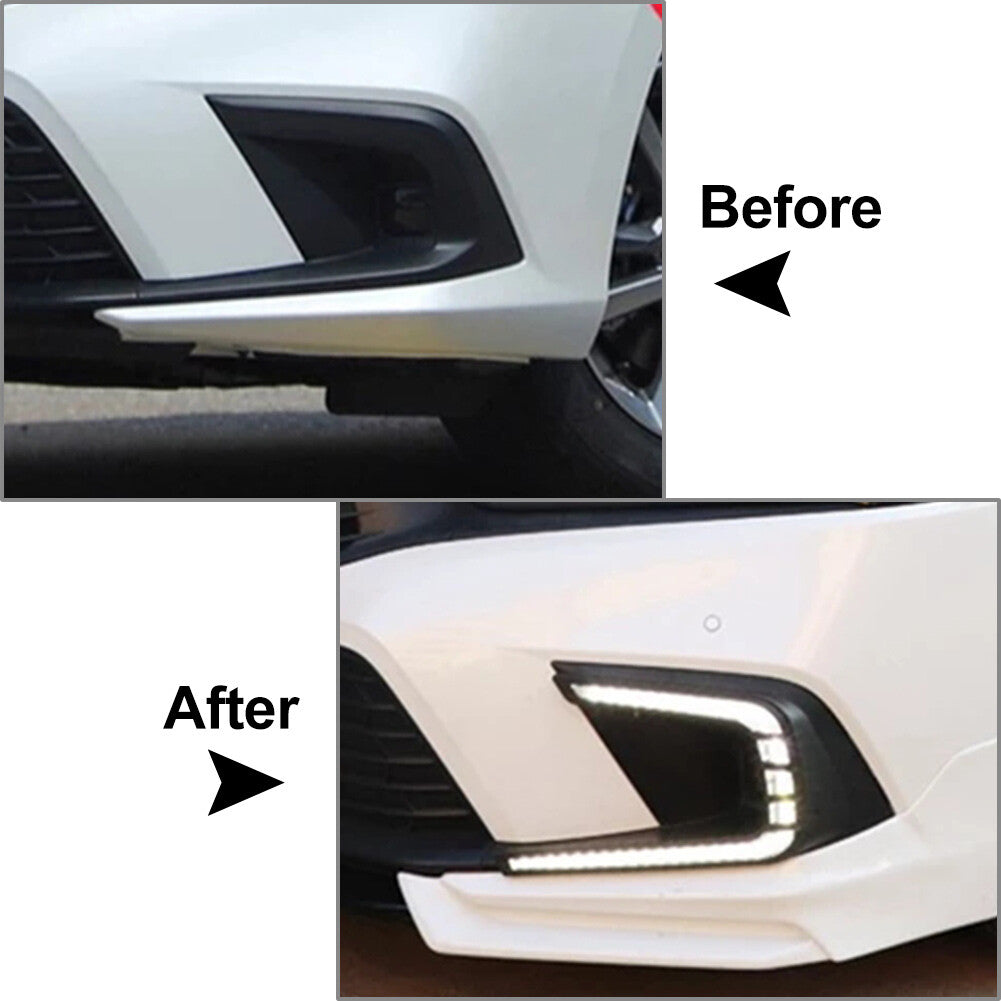 DRL LED daytime running lights and anti-collision fog lights are suitable for the 11th generation for Honda for Civic .