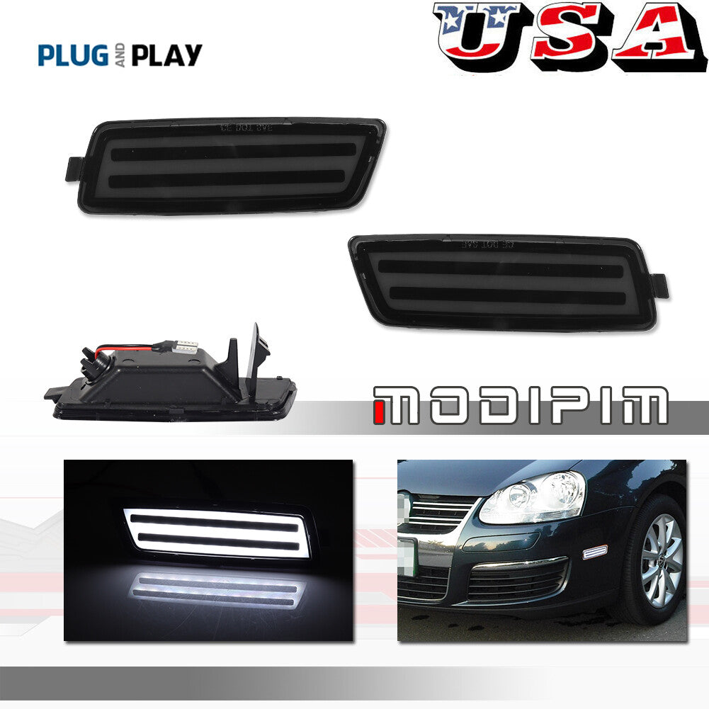 White LED smoked lens front marker signal light suitable for Volkswagen MK5 for Golf /GTI for Jetta