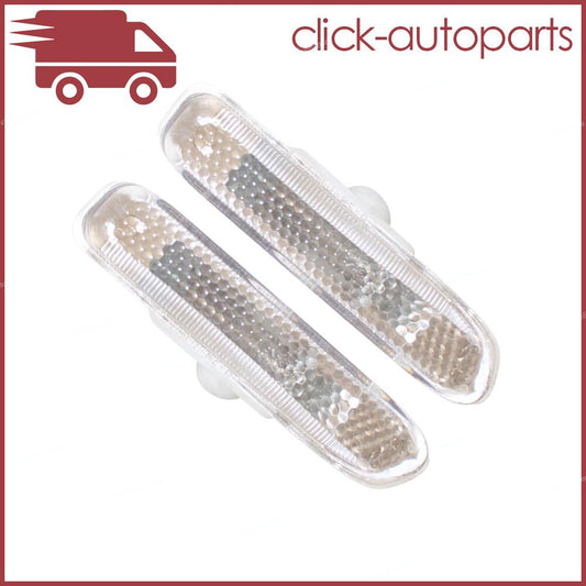 White Sequential LED Side Marker Indicator Light Cap For 98-06 for BMW E46 Coupe