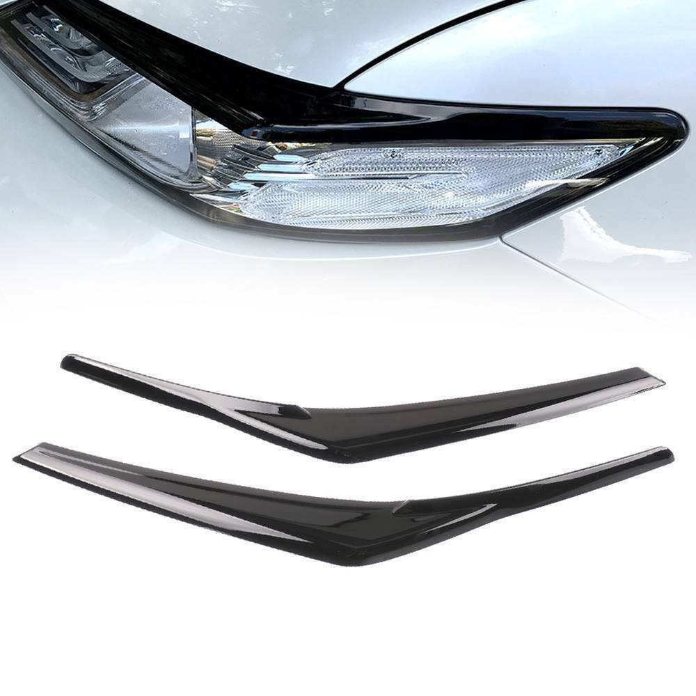 Glossy Black Headlight Eyelid Cover Eyebrows for Toyota for Camry Se Xse2018-2022