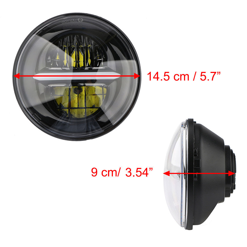 Universal 5.75-inch 2835 LED High/Low Motorcycle Headlight for Harley Dadvison