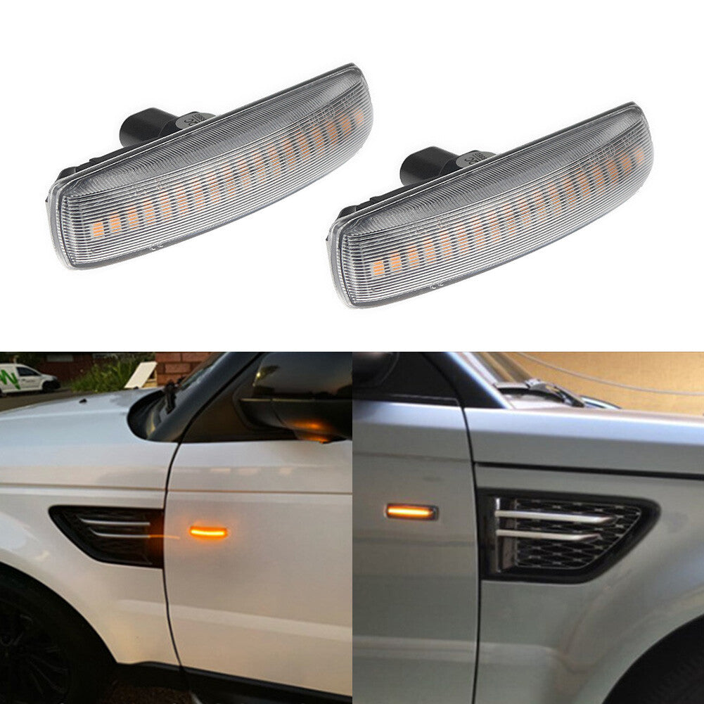 2Pcs LED Side Marker Lights For 2006-13 for Range Rover Sport Discovery LR3 LR4 LR2
